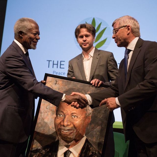 Kofi Annan, Kjetil Haaland and Kjell Magne Bondevik.