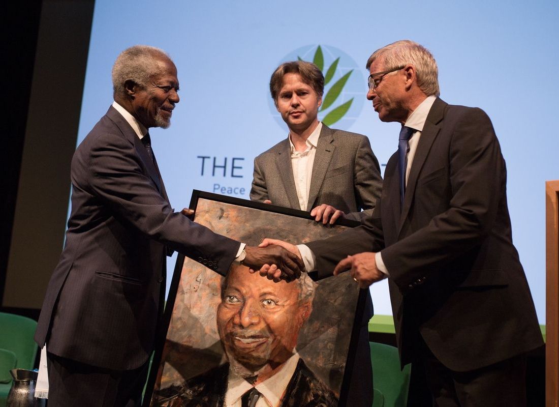 Kofi Annan, Kjetil Haaland and Kjell Magne Bondevik.